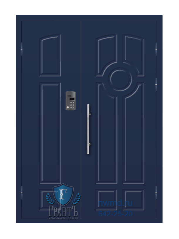 Входная металлическая дверь для подъезда - 05-22