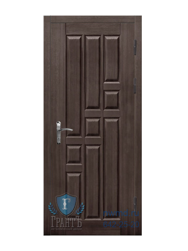 Металлическая дверь с отделкой массив натурального дерева - 10-82
