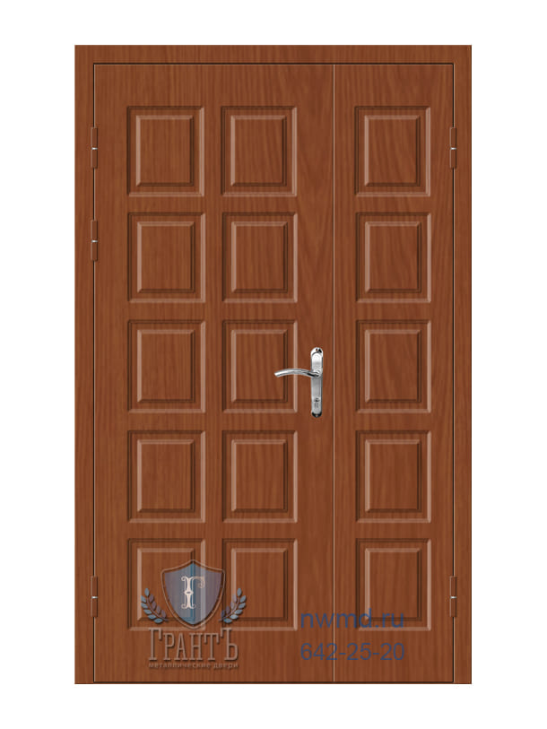 Металлическая двухстворчатая дверь 12-46