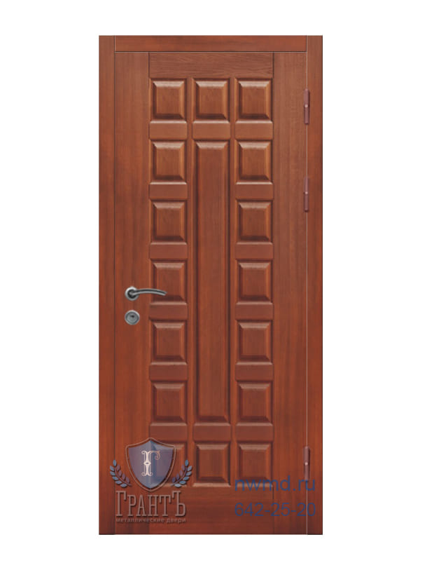 Металлическая дверь с отделкой массив натурального дерева - 10-81